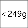 < 249 克